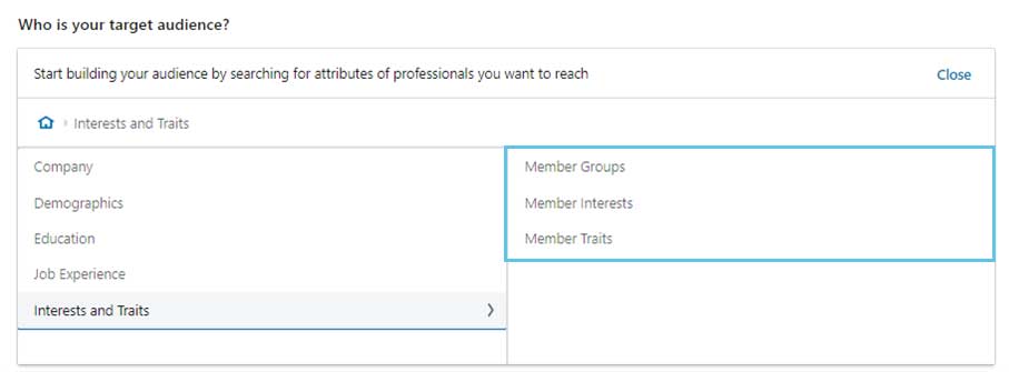 target group interests and traits